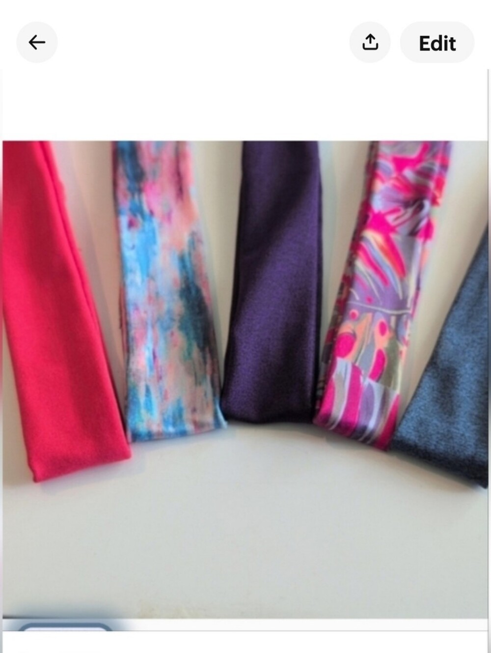 5 Headband Colorful Elastic Hair Bands Hair Accessories Pink Purple Preppy - Picture 4 of 5